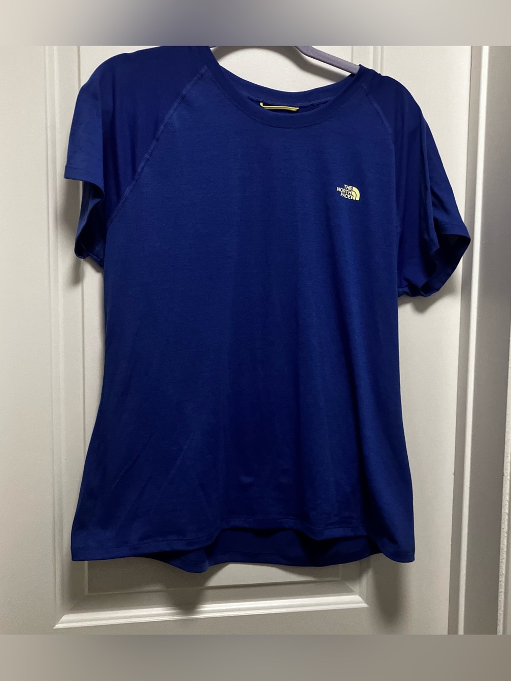 The North Face Womens VaporWick Active T-Shirt Size XL Blue Short Sleeve Running